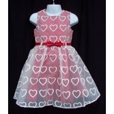 Organza Special Occasion Dress with hearts  -- £7.99 per item - 6 pack
